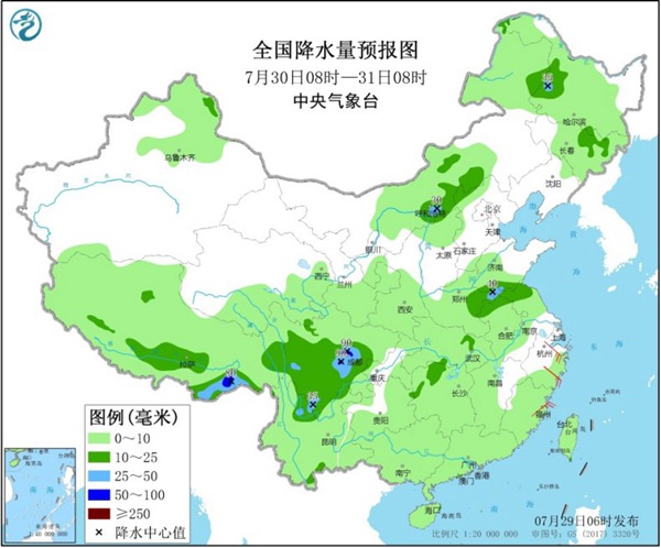 长江流域开启炎热少雨模式 华北东北多雷雨