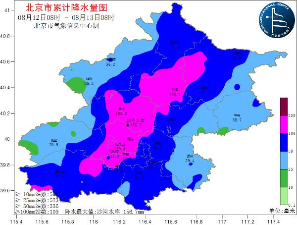 北京昨日暴雨 海淀丰台等地日雨量破历史极值