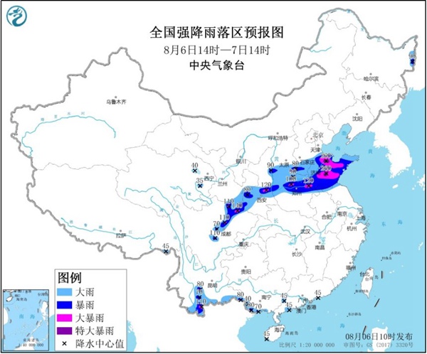 暴雨黄色预警继续！河南山东四川盆地等地部分地区有大暴雨