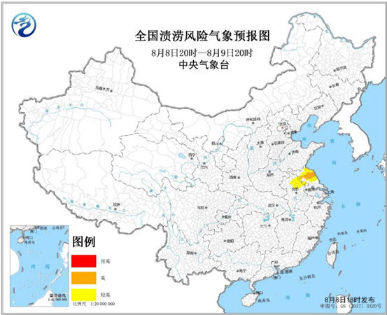 受强降雨影响 江苏安徽发生渍涝气象风险较高