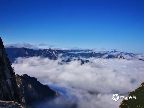 华山雨过天晴 现云海奇观