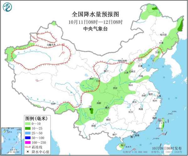 北方大部气温将创下半年新低 华西秋雨不断