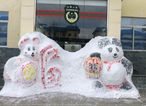 四川若尔盖绝美雪景塑造童话冰雪世界