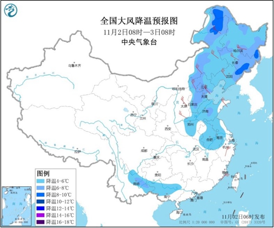 东北将现全天候“冰”冷  西南地区阴雨不断