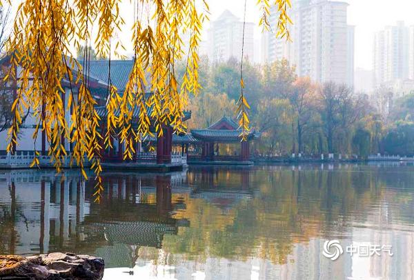 青海西宁：深秋时节人民公园景色满园惹人醉