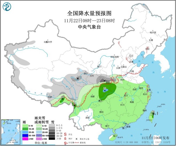 中东部地区雨雪天气持续 18个省会级城市或创气温新低