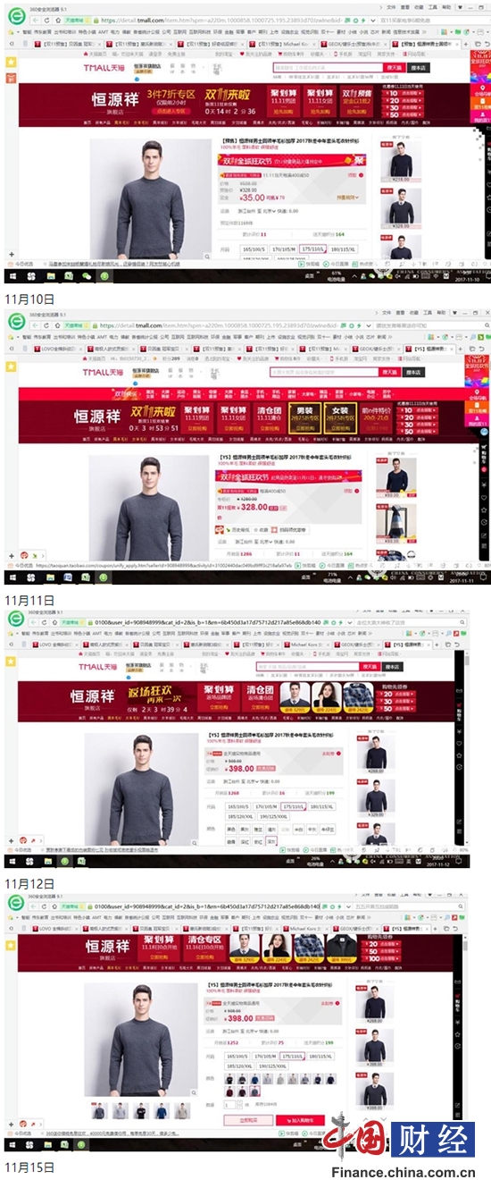 中消协发布'双11'网购调查报告 恒源祥存虚构'原价'等问题