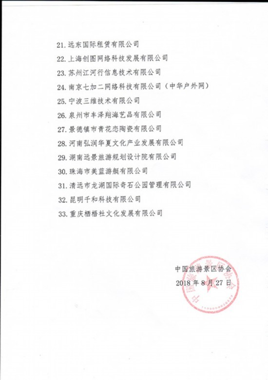 去哪儿等33家单位被取消中国旅游景区协会会员资格