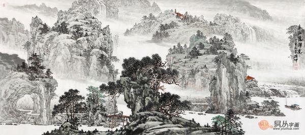 林德坤擅长画什么?山水共魂魄,赏林德坤真迹精品山水画