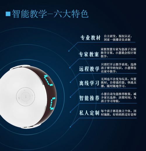 儿童智能机器人小慧，智能陪伴+专业教学多功能