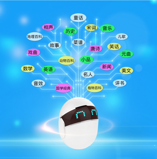 儿童智能机器人小慧，智能陪伴+专业教学多功能