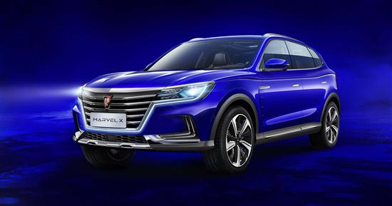 配超跑中控超大屏 荣威MARVEL X内饰曝光