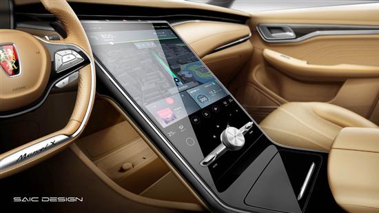 配超跑中控超大屏 荣威MARVEL X内饰曝光