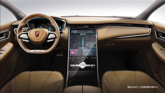 配超跑中控超大屏 荣威MARVEL X内饰曝光