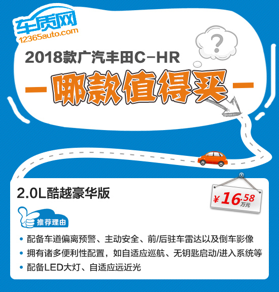 推荐2.0L豪华版 广汽丰田C-HR购车指南