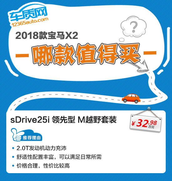 推荐sDrive25i领先型 宝马X2购车指南