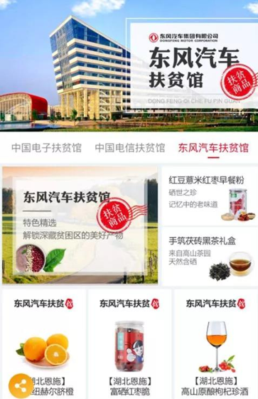 东风首批入驻中国社会扶贫网央企扶贫馆