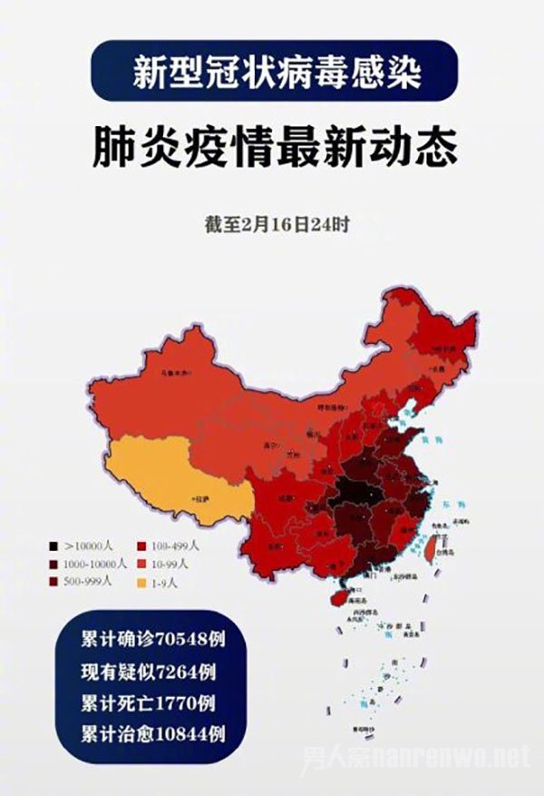 全国累计确诊新冠肺炎70548例 最新疫情地图分享