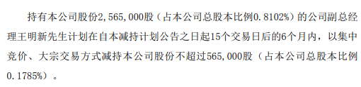 哈三联股东王明新拟减持股份 预计减持不超总股本0.18%