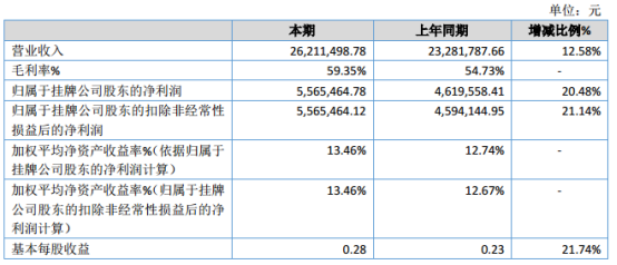 锐志天宏2019年净利556.55万增长20.48% 所得税退税较上年增加