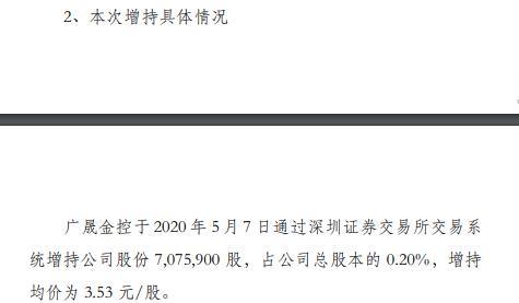 中金岭南控股股东一致行动人增持708万股 耗资约2498万元