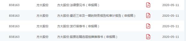 方大股份精选层申报材料获受理 2019年营收2.4亿元