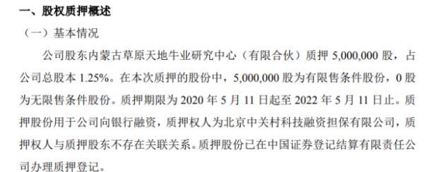 大地股份股东质押500万股 用于公司向银行融资