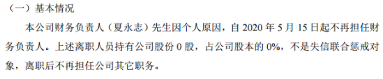 扬讯技术财务负责人夏永志辞职