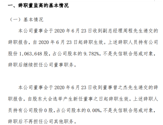 青游股份副总经理周程辞职 持有公司9.78%股份