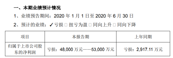 海默科技2020年上半年预计亏损4.8亿元-5.3亿元 上下游行业均复工复产较晚