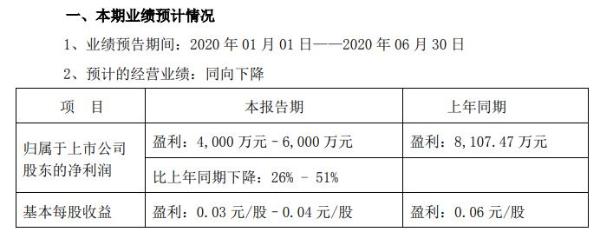 海南海药2020年上半年预计净利4000万元至6000万元 药品终端需求严重下降