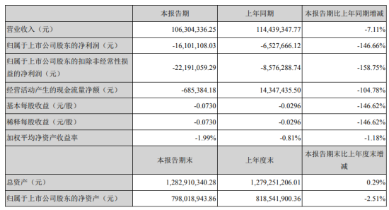 奥特迅2020年上半年亏损1610.11万亏损增加 上下游客户复工延迟