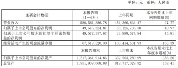 南新制药2020年上半年净利4951.63万增长40.97% 销售额增加