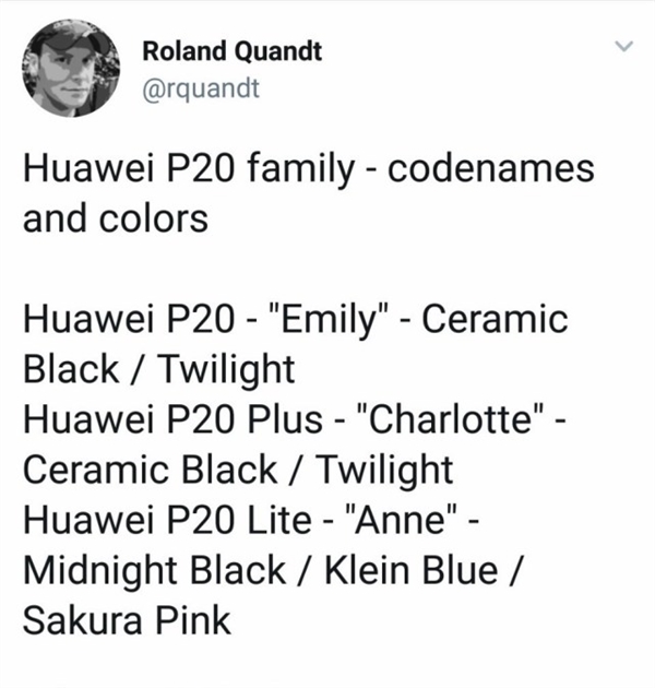 后置徕卡三摄！华为P20三款新机齐曝光：都用异形刘海屏