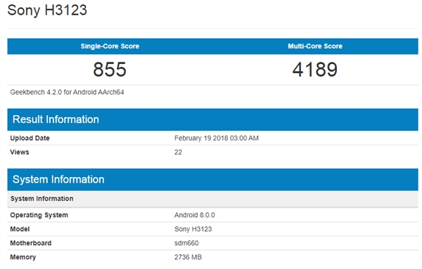 索尼三款新机曝光：骁龙660/安卓8.0 MWC上发布