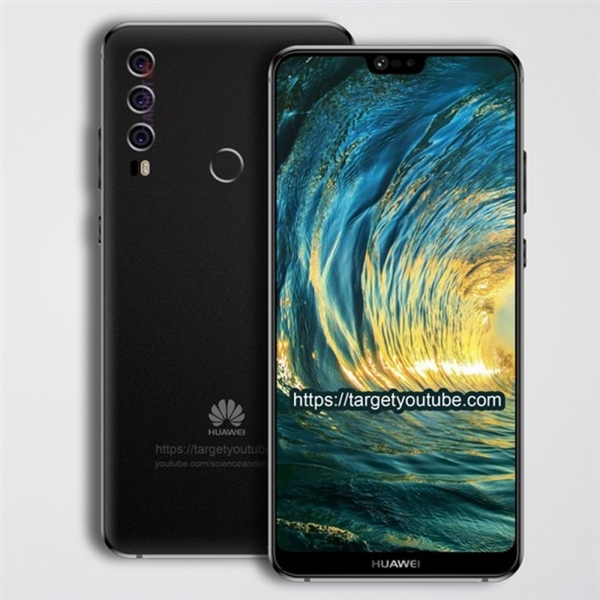 屏占比优秀！华为P20 Plus外形渲染图：徕卡三摄抢眼