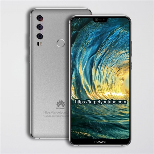 屏占比优秀！华为P20 Plus外形渲染图：徕卡三摄抢眼