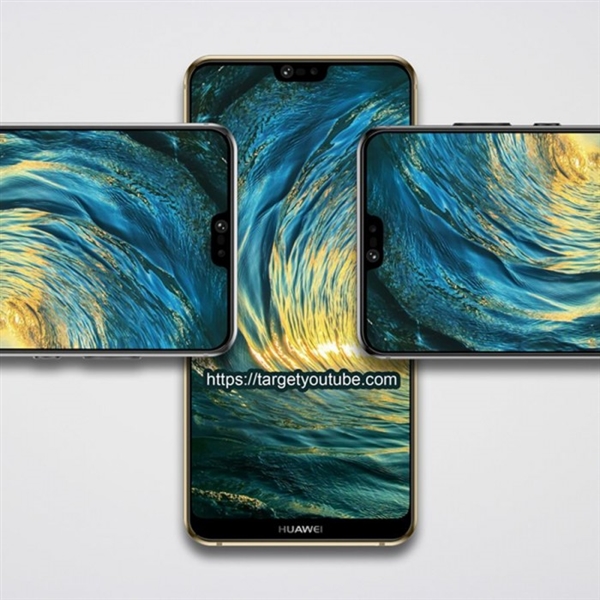 屏占比优秀！华为P20 Plus外形渲染图：徕卡三摄抢眼