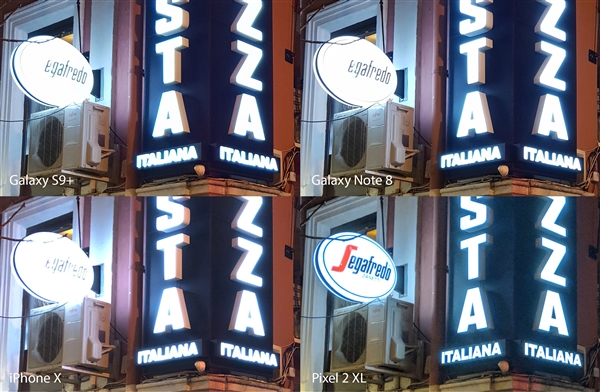 三星S9+/Note 8/iPX/Pixel 2 XL低光拍照对比：第一竟是它！