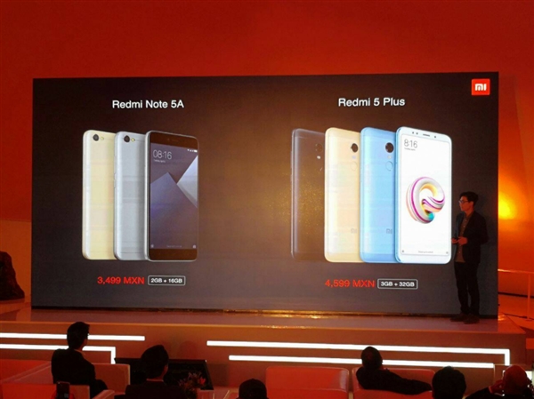 红米5 Plus/红米Note 5A墨西哥发布：1200元起售
