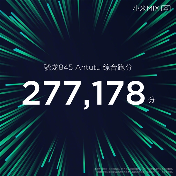 国内首发骁龙845！小米晒MIX 2S性能：无敌手