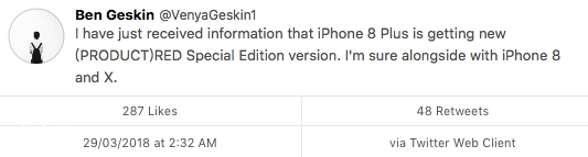 苹果刺激销量：iPhone 8/X新配色杀到