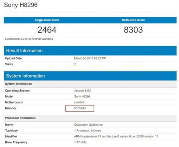 索尼骁龙845旗舰XZ2国行发布时间曝光：不便宜