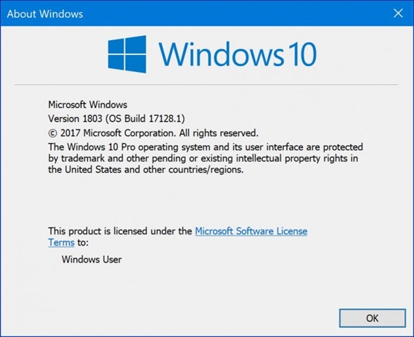 Windows 10新版17128推送:水印移除 稳定版来了