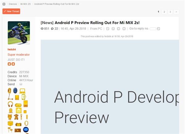 小米神速!小米MIX 2S安卓9.0预览版流出