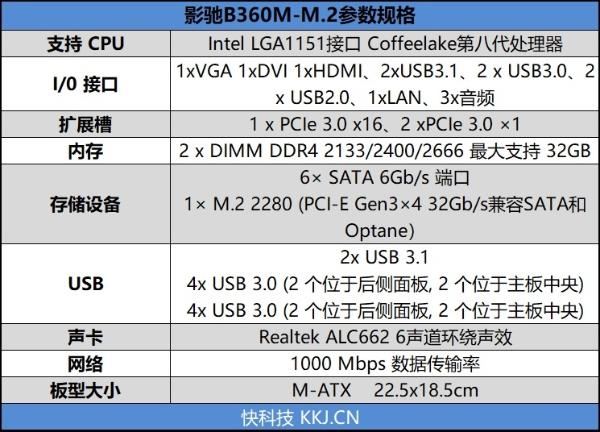 影驰B360M-M.2评测：超高性价比的B360主板