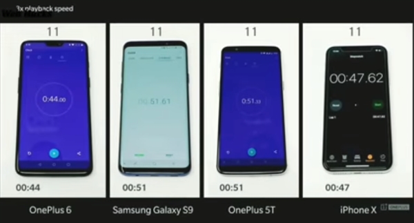 流畅度测试:一加6比iPhone X快多了