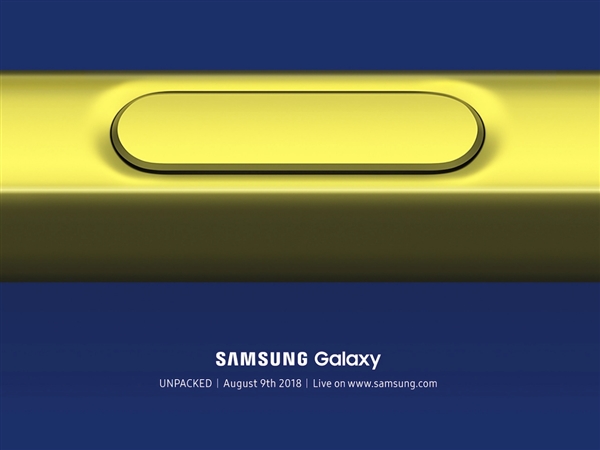 三星Galaxy Note 9宣布：8月9日见