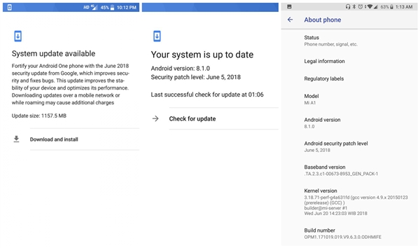 小米A1获得安卓8.1更新