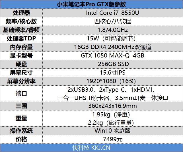 升级的不止是GTX1050！小米笔记本Pro GTX评测：满血的i7有多强